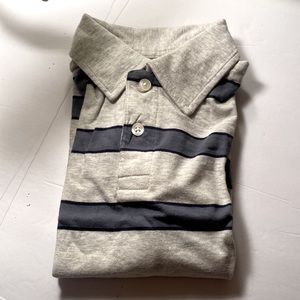 Children’s place Striped light gray & dark gray polo shirt